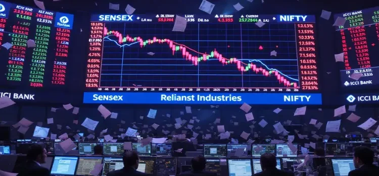 Sensex Nifty Fall as Reliance and ICICI Bank Drag Markets Today